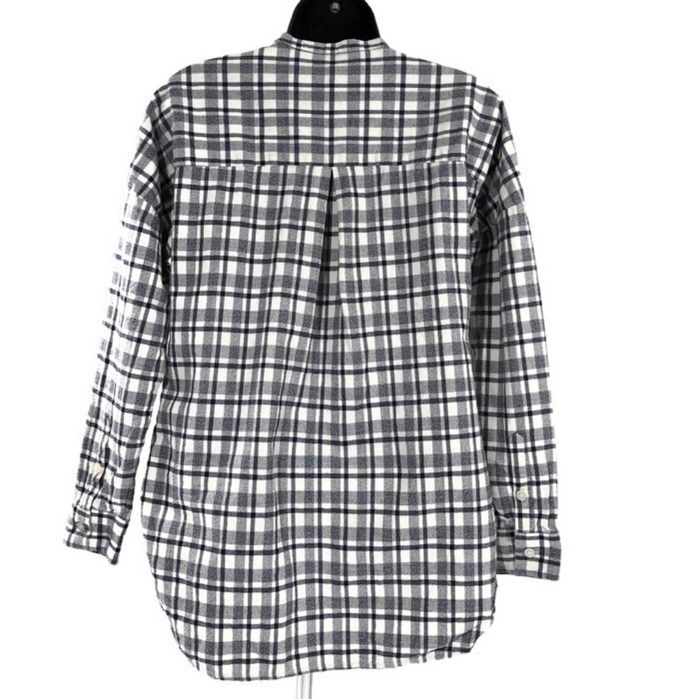 Madewell Collarless Messenger Shirt Dossier Plaid - Picture 2 of 6